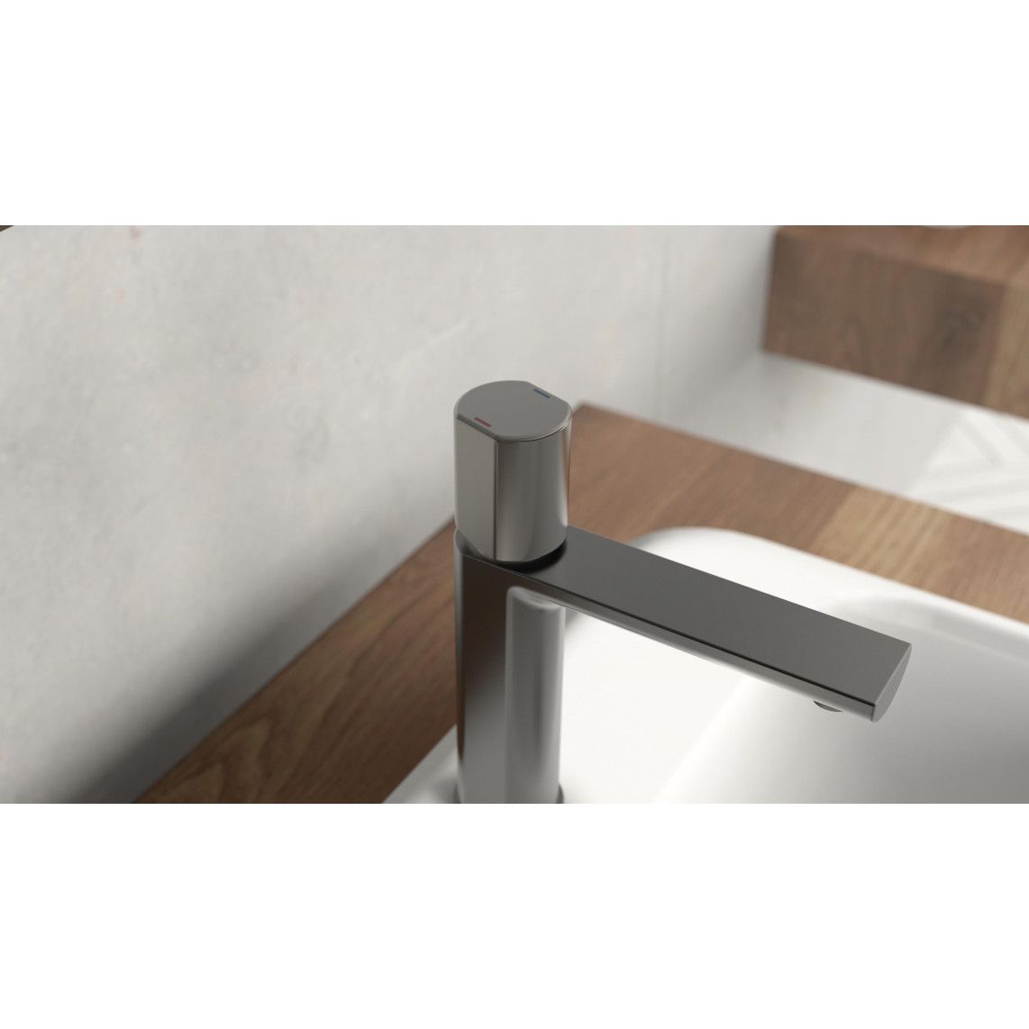 33612 NEW YORK Wash basin mixer, graphite matt vue 6
