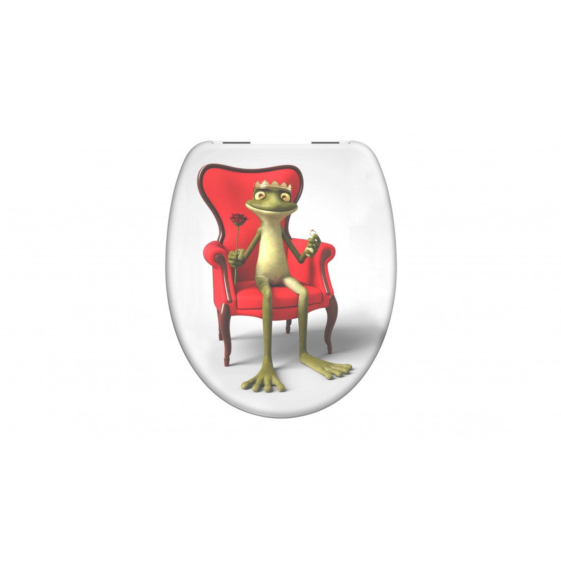 82190 Duroplast Toilet seat FROG KING, with soft close vue 2