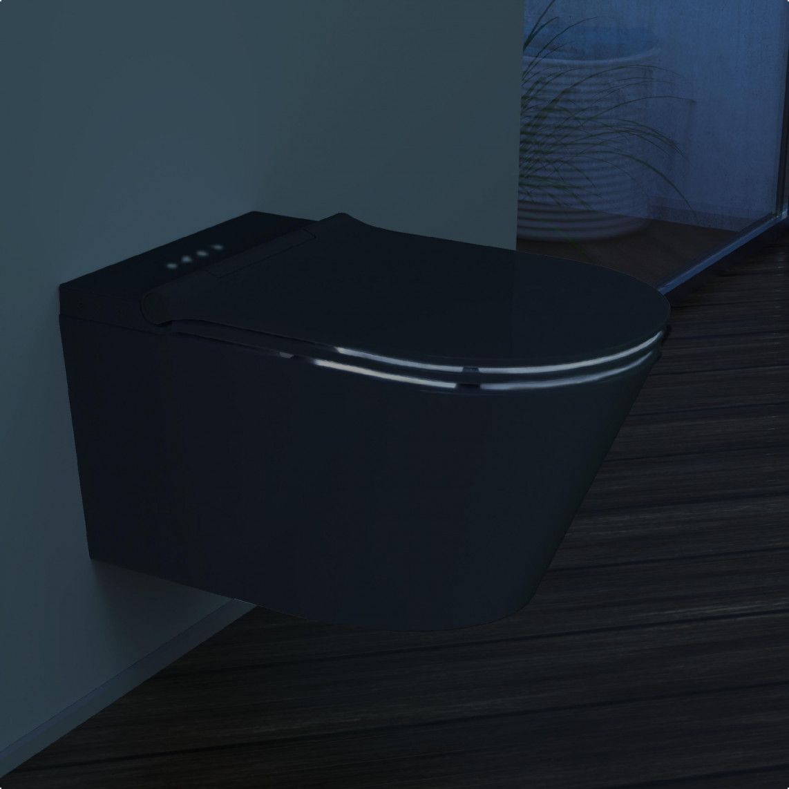 92106 SCHÜTTE douche wc, randloos, met wc-bril, zwart vue 8