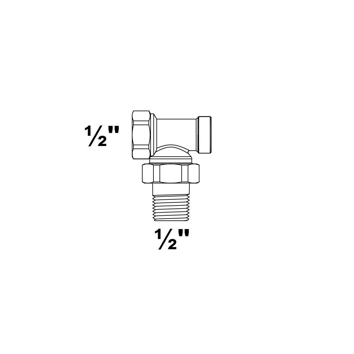 98853518 Radiator screw connection, nickel, 1/2", corner passage, lockable vue 2