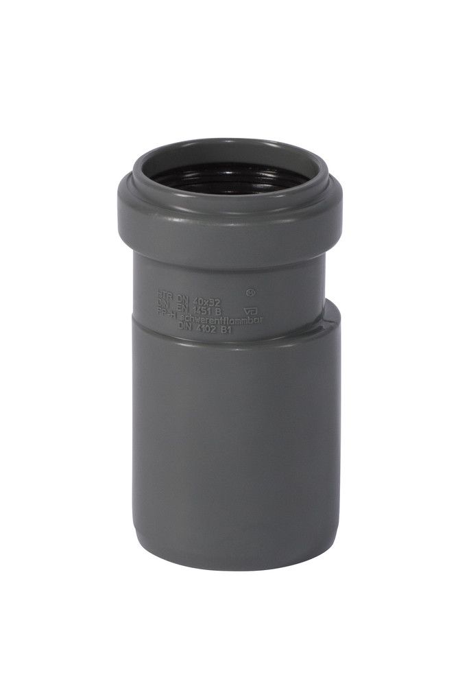 Ostendorf Kunststoffe HT-Safe R manchon réduit excentrique PP D 50/40 mm gris