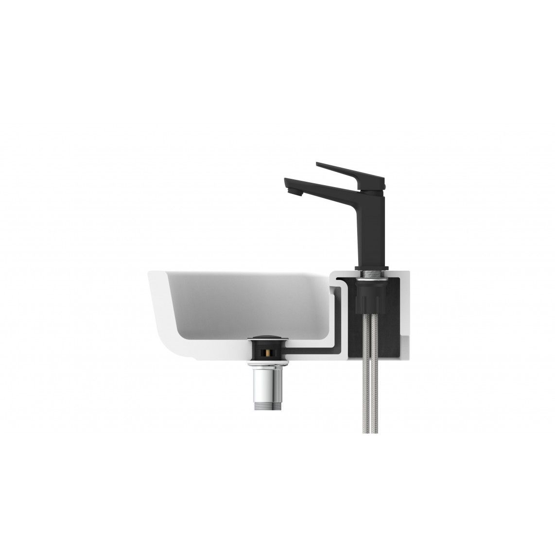 34016 RAVEN Wastafelkraan, mat zwart vue 8