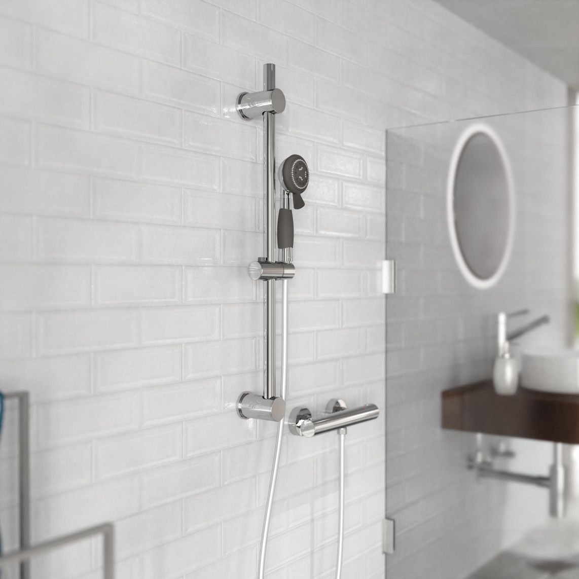 60971 VITAL Hand shower, chrome/grey vue 7
