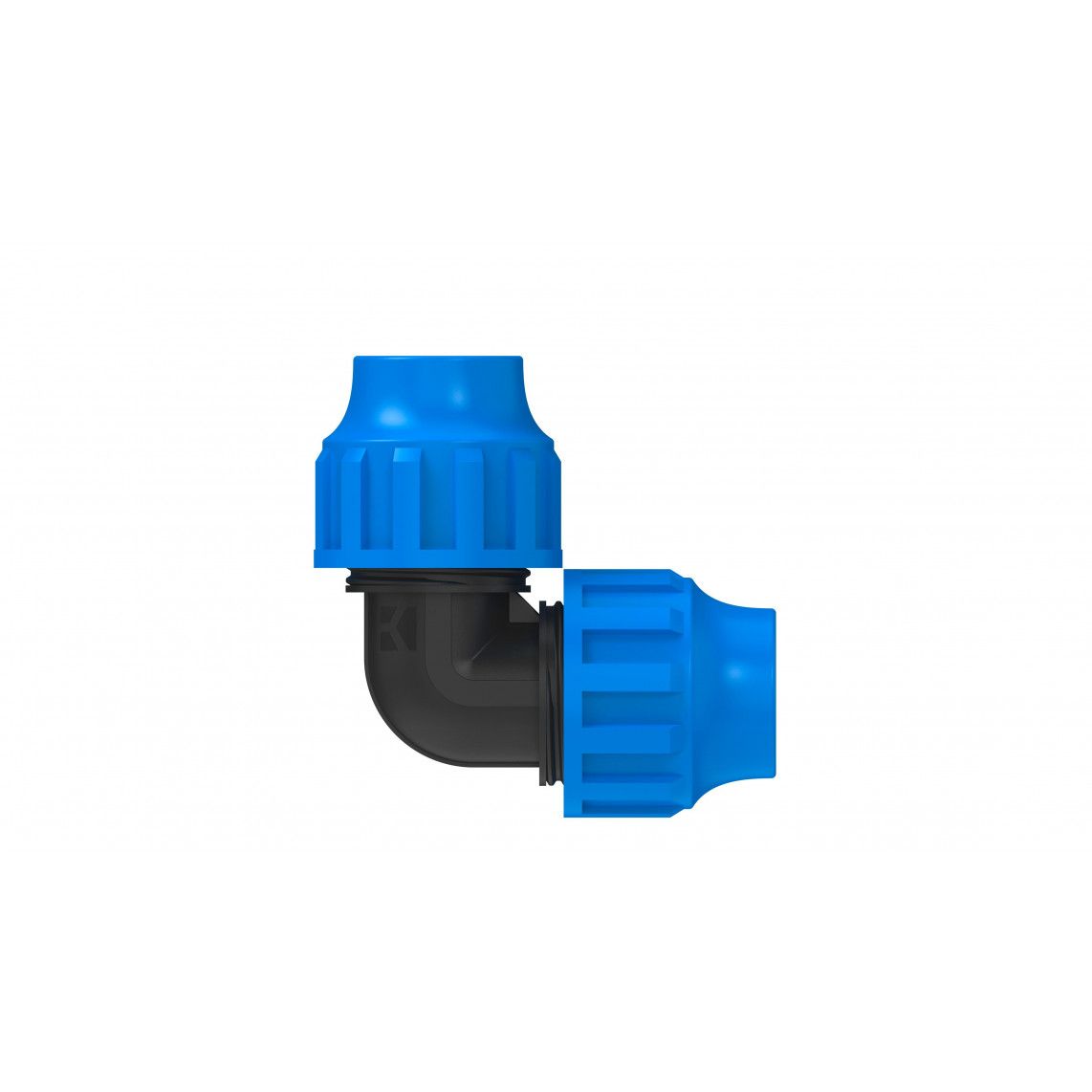 984845117 Connection angle 90°, PP, 20 mm, clamp fitting for HDPE pipe, DVGW certified vue 2
