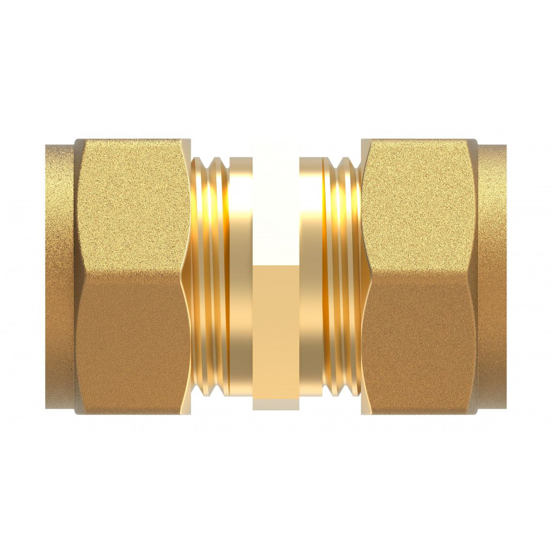 989454517 Connector piece, brass, 22 mm, clamp fitting for copper pipe vue 2