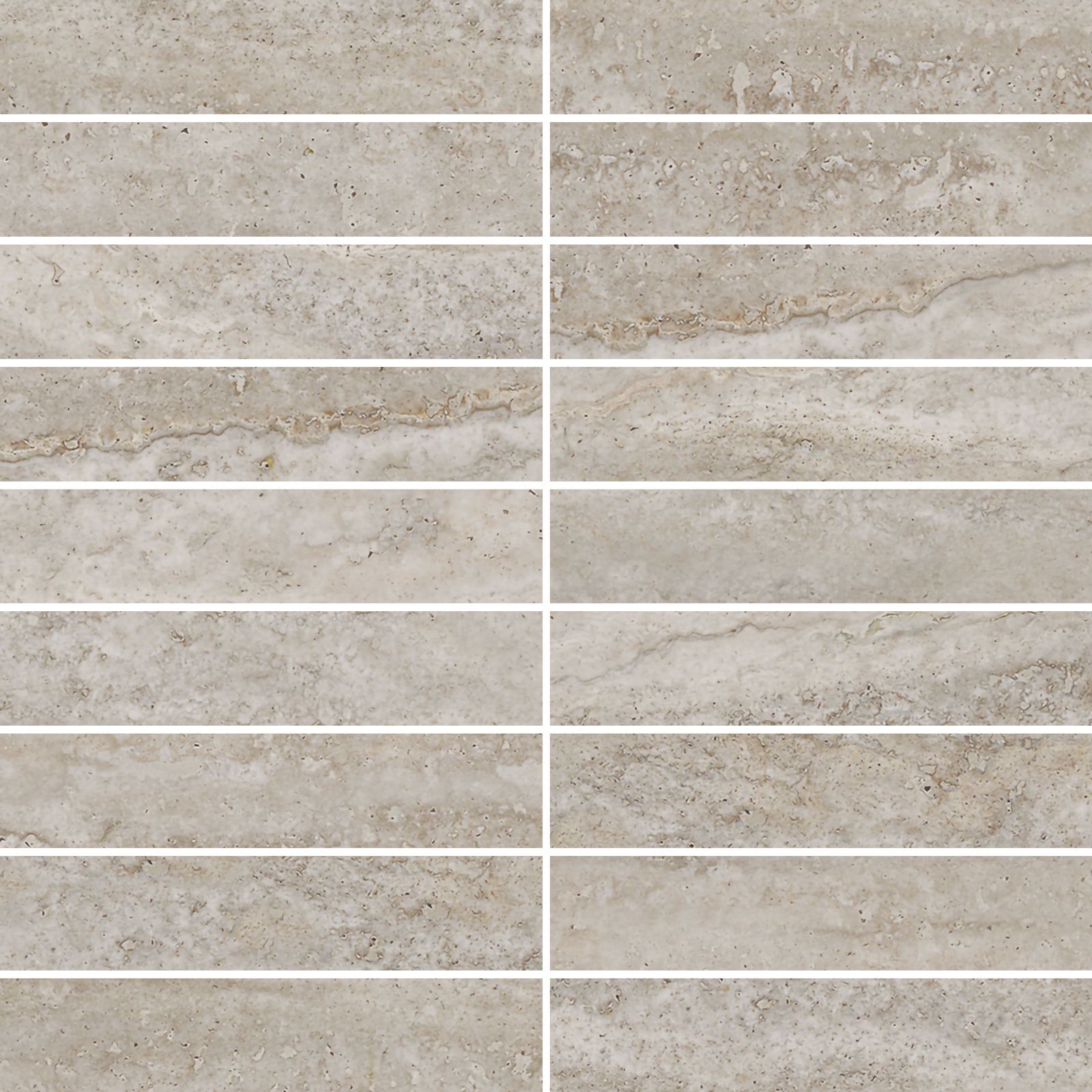 MOSAICO TRAVERTINO GREIGE 30X30 (3X15)