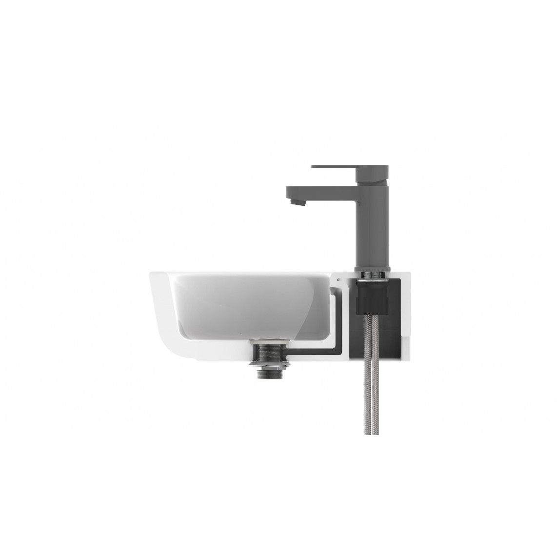 34214 ELEPHANT Wash basin mixer, anthracite matt vue 8