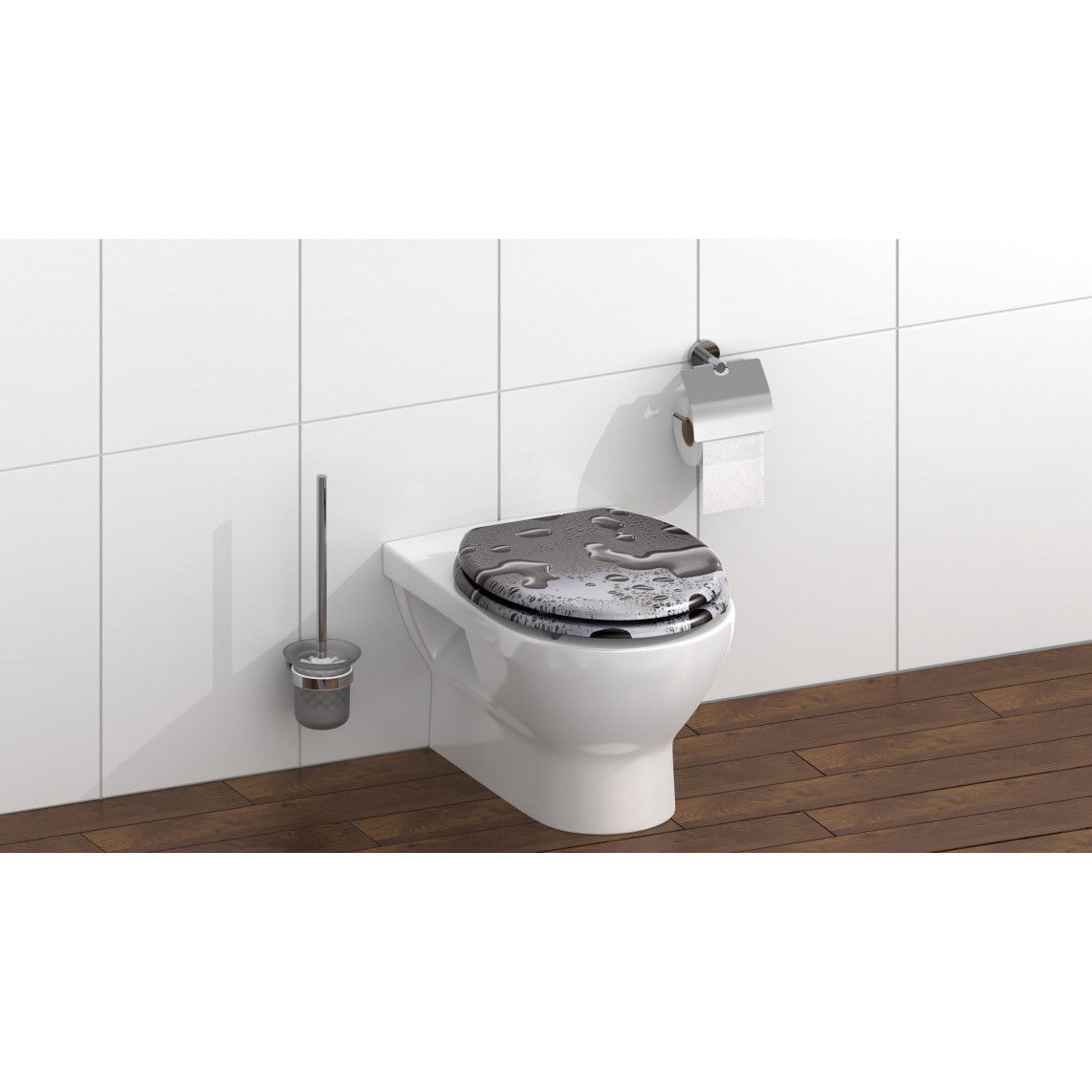 80123 MDF WC-zitting GREY STEEL, met valrem vue 8