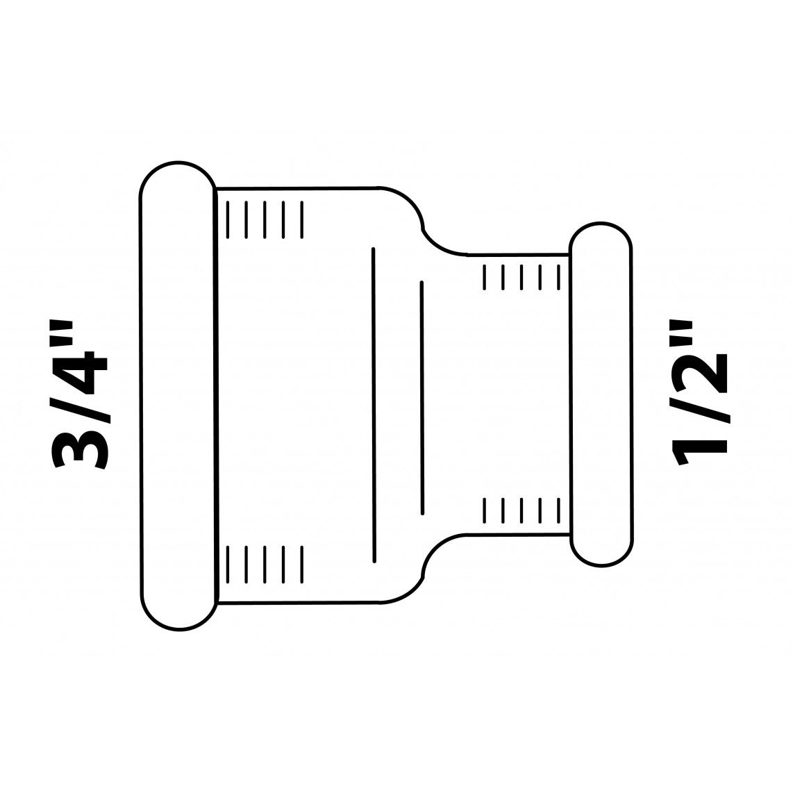 989372155 MS verloopsok, chroom, 3/4"BI x 1/2"BI, vue 2