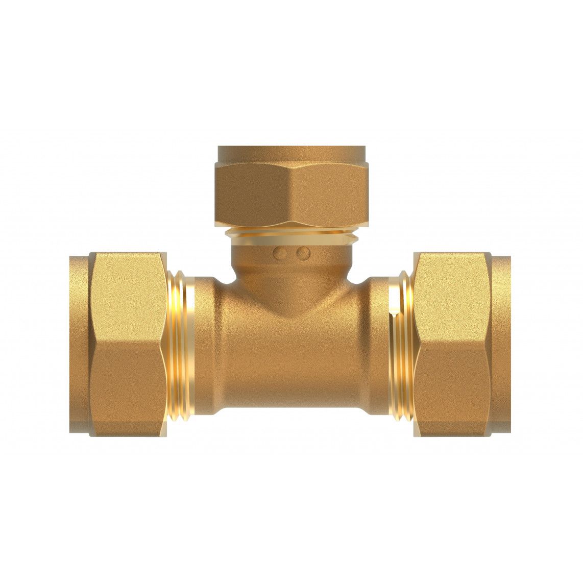989453617 MS verloop T-stuk, blanco, 22 mm x 18 mm x 22 mm, knelfitting voor koperen buis vue 2