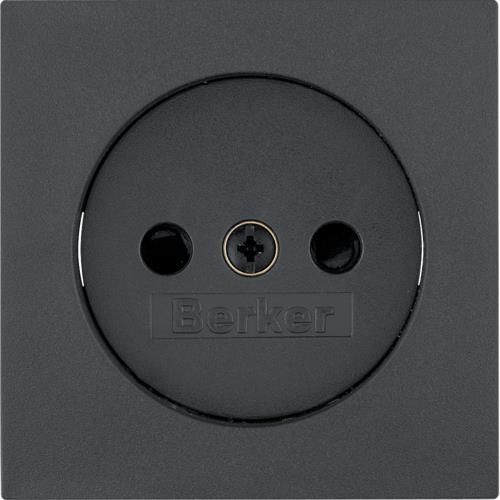 Sets de finition pour prise de courant sans terre Berker S.1 / B.3 / B.7 Anthracite, mat