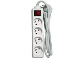 Multiprise 4 x 10 / 16A avec 3m de câble et interrupteur