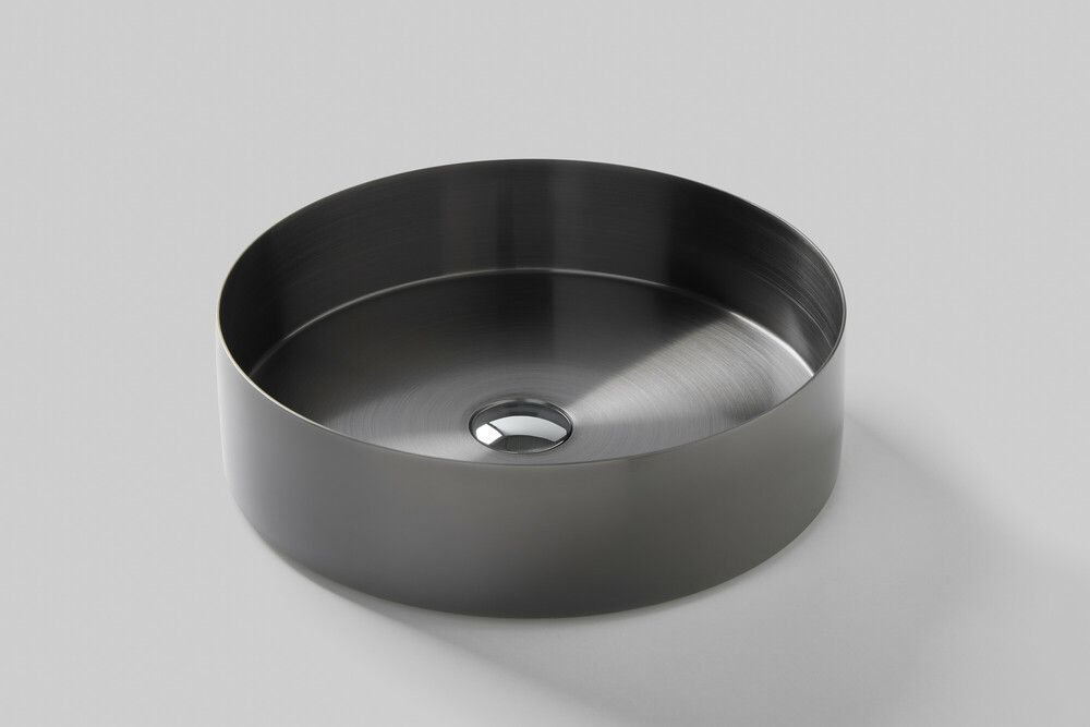 Van Marcke Java Acier Black lavabo à poser D400 mm acier inoxydable noir