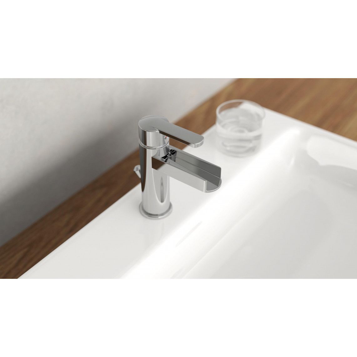 26110 NIAGARA Wash basin mixer, chrome, with waterfall spout vue 10
