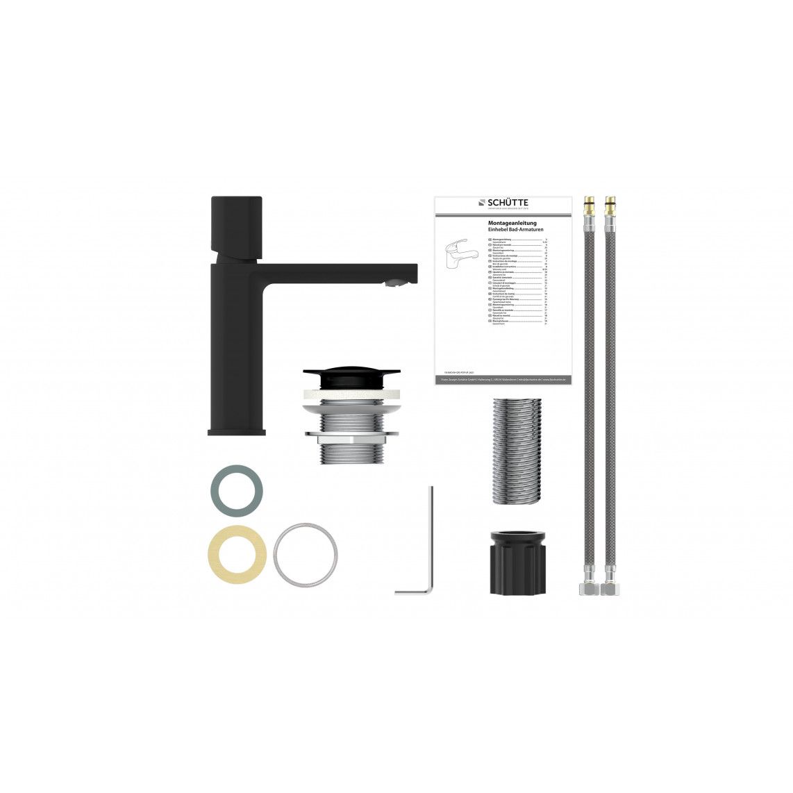 33616 NEW YORK Wash basin mixer, black matt vue 4