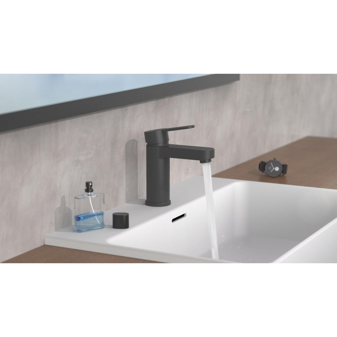 34216 ELEPHANT Wash basin mixer, black matt vue 7