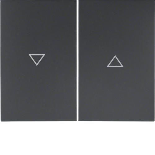 Touche avec symbole flèches Berker K.1 Anthracite, mat