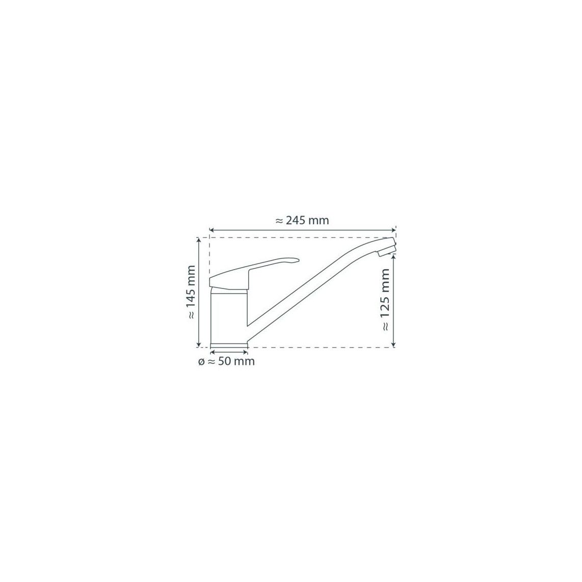 33290 FALCON Sink mixer low pressure, chrome vue 4