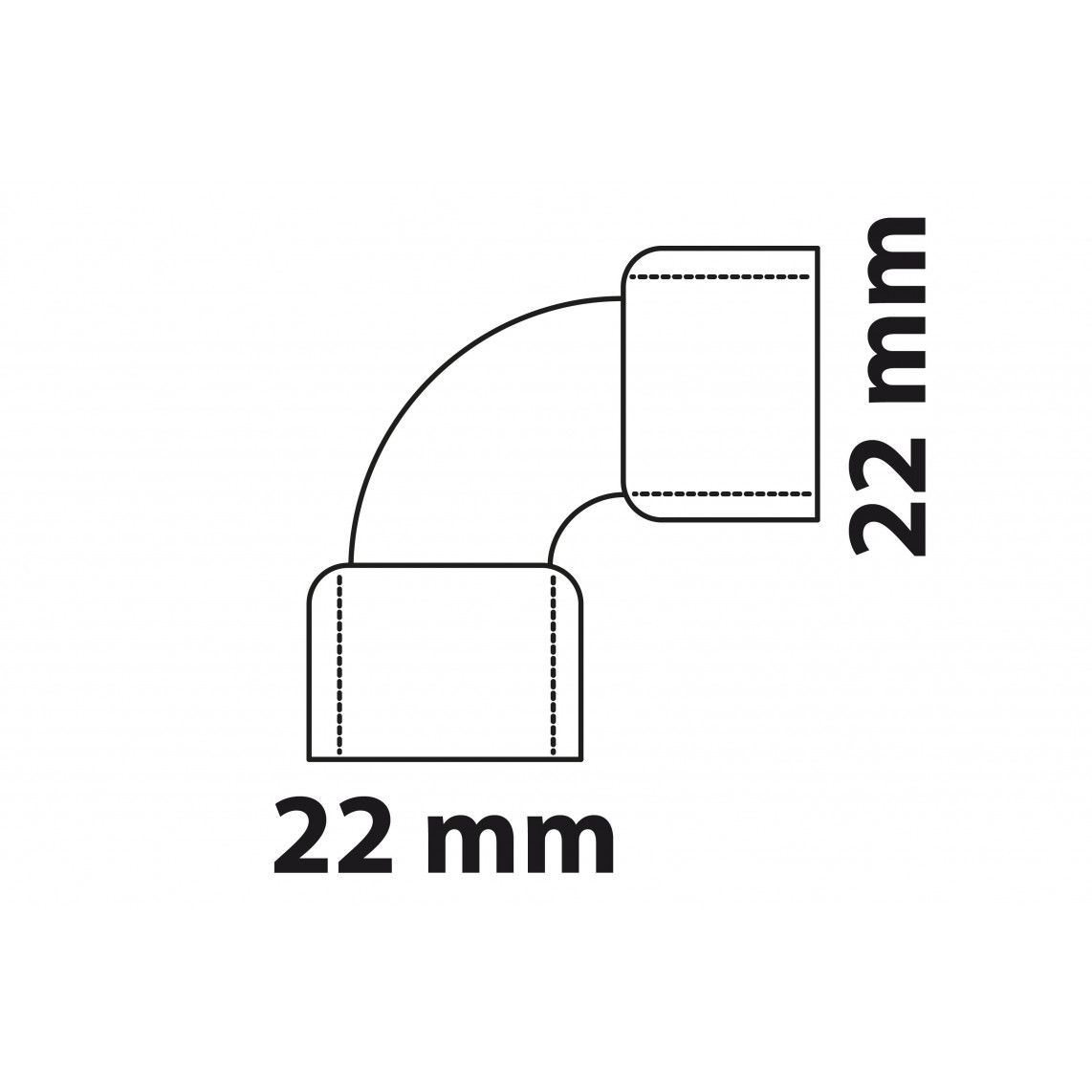 989035017 Angle 90°, copper solder fitting, 22 mm, 2 sockets vue 3