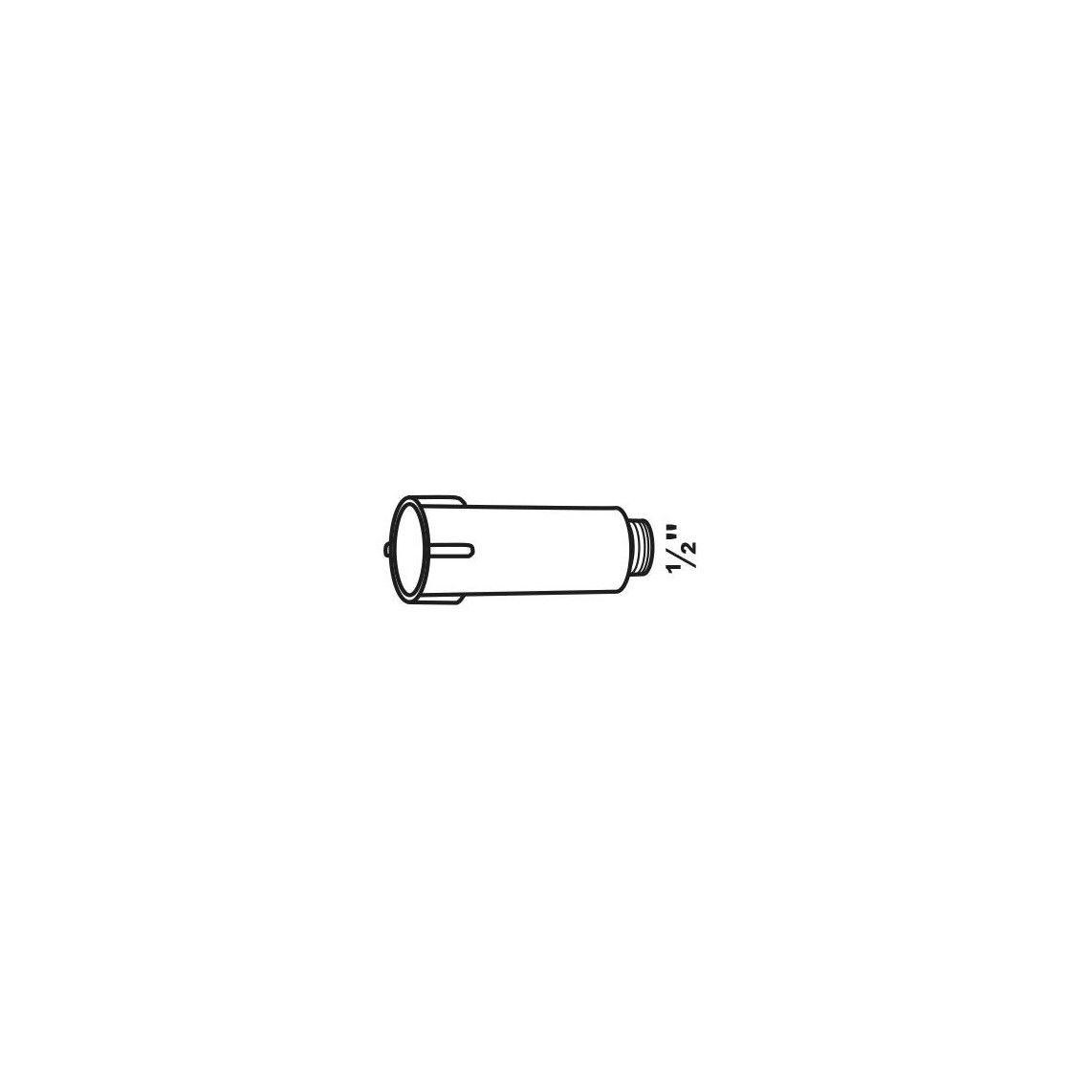 989135255 Construction plug, plastic, blue, 1/2", with brass thread, not pressure resistant vue 3