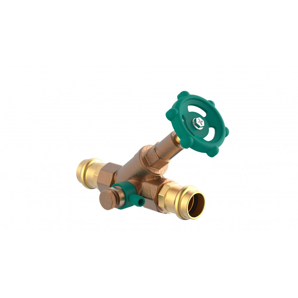 988619255 Y-type-valve, 18 mm, with drainage, (V-press) vue 3