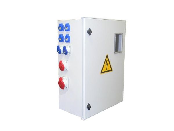Coffret de chantier 32A + compteur + sélecteur réseau sans châssis