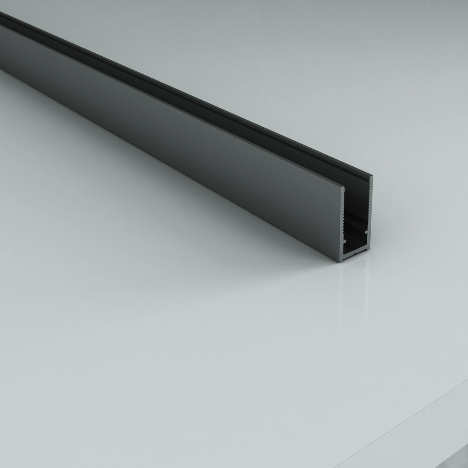 ALONI PROFIL MURAL POUR PAROI DE DOUCHE - 200 CM - GUNMETAL vue 2