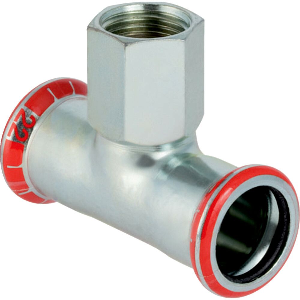 Geberit Mapress Acier Carbone TÉ Avec Filetage Intérieur 15-1/2”-15