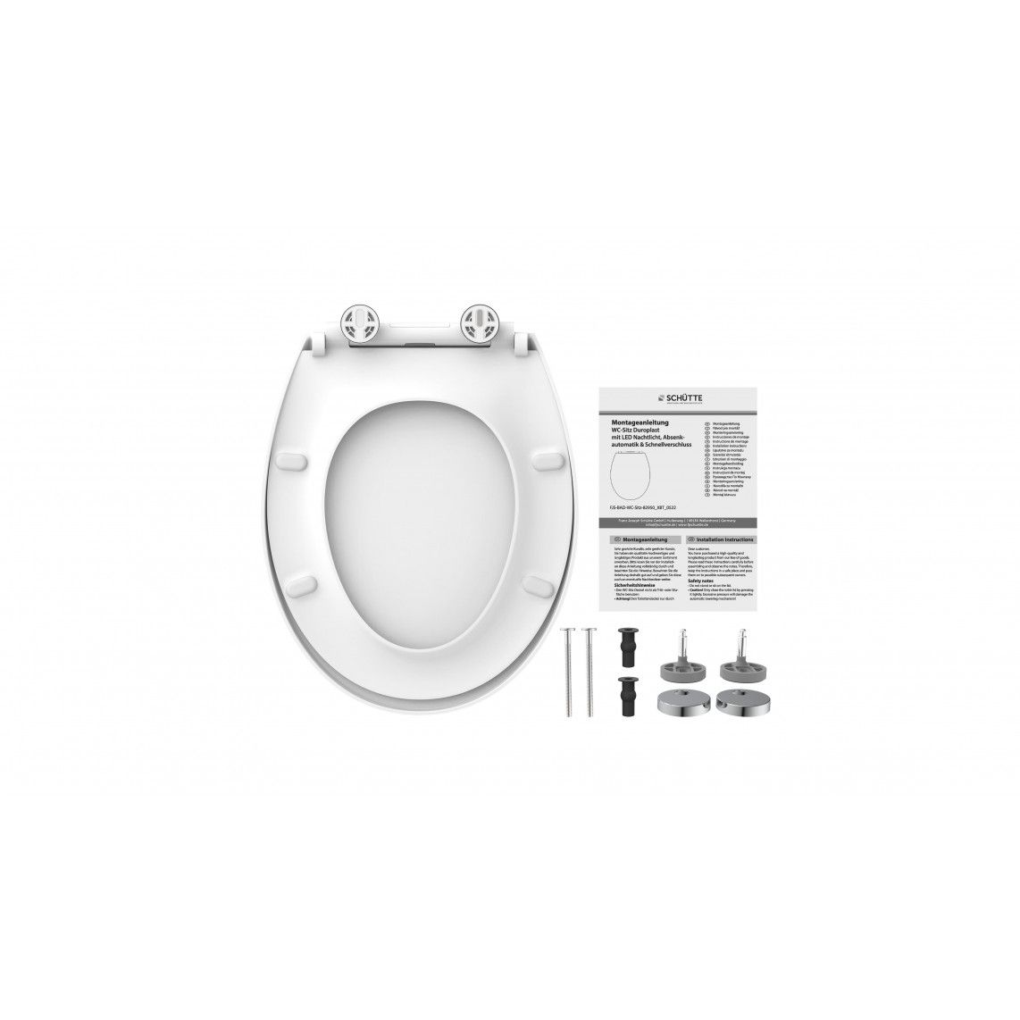 82950 Duroplast Toilet seat, with LED night light, with soft close and quick release vue 6