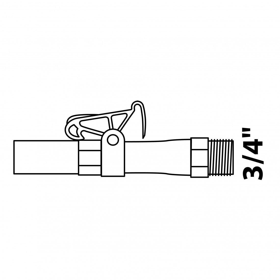 984820655 PP sleutel, met 3/4 "BU, voor waterstopcontact vue 3