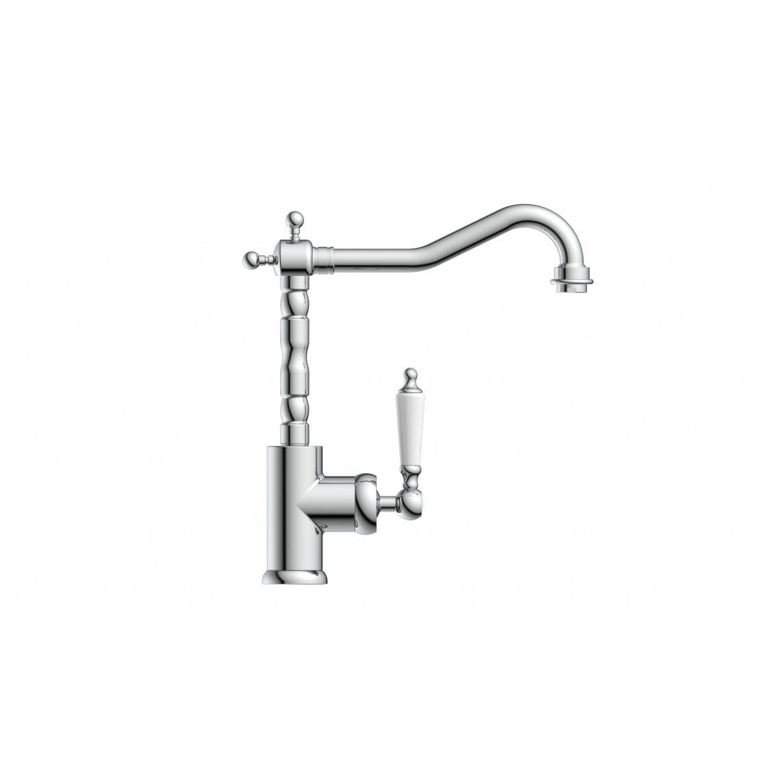 72500 OLD STYLE Keukenkraan, chroom/wit vue 2