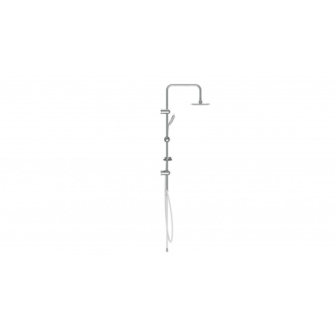 DXLD60087CS DUSCHTRAUM Overhead shower set, chrome/white vue 3