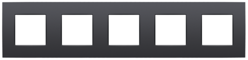 Plaque de recouvrement quintuple, entraxe de 71 mm, couleur Niko Intense anthracite coated