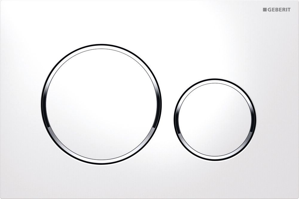 Geberit SIGMA20 Plaque DE Commande Pour Réservoir DE Chasse Encastré Blanc/chrome