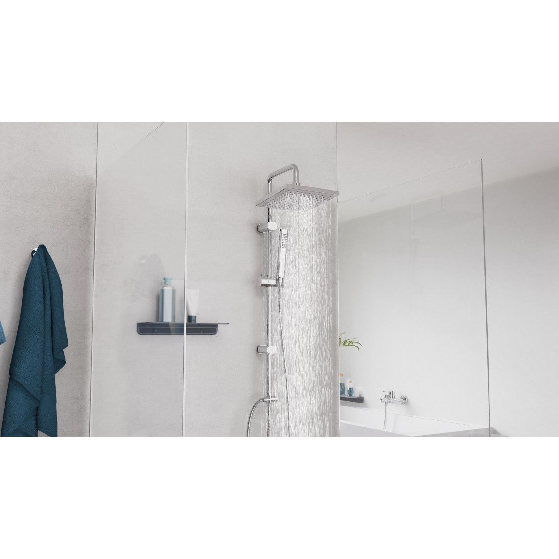 60090 TOKYO Overhead shower set, chrome vue 7