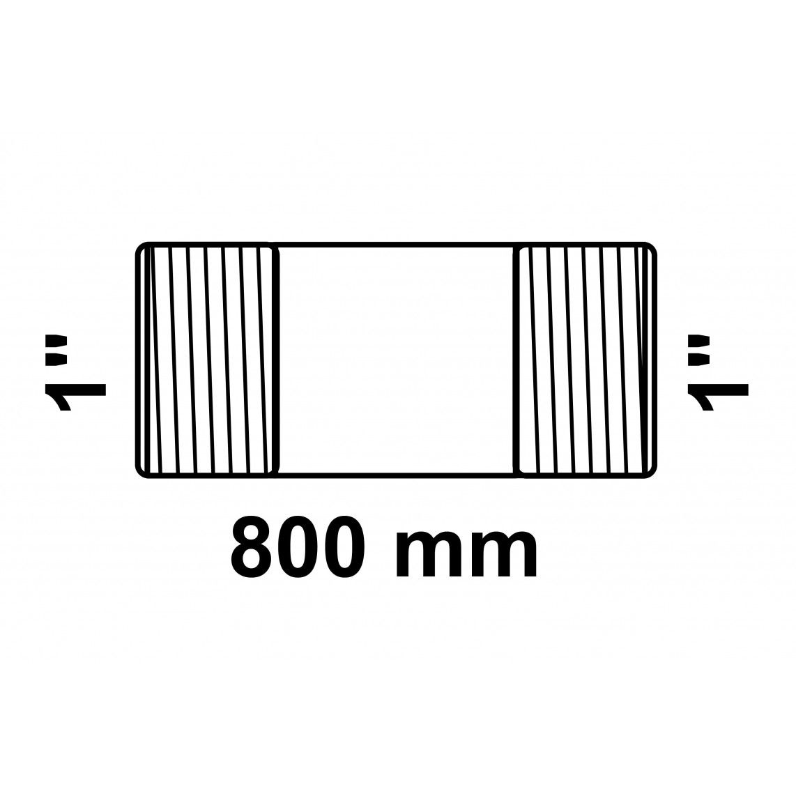 989826055 Barrel nipple, malleable galvanized, 1" x 800 mm vue 2