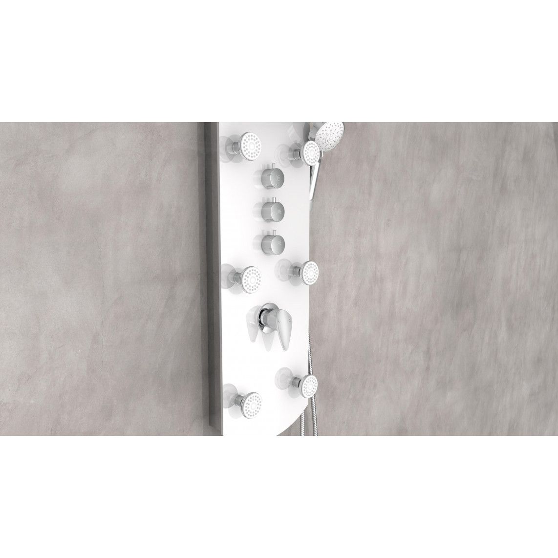 ORSP-YMSBW KARIBIK Shower panel, white vue 10