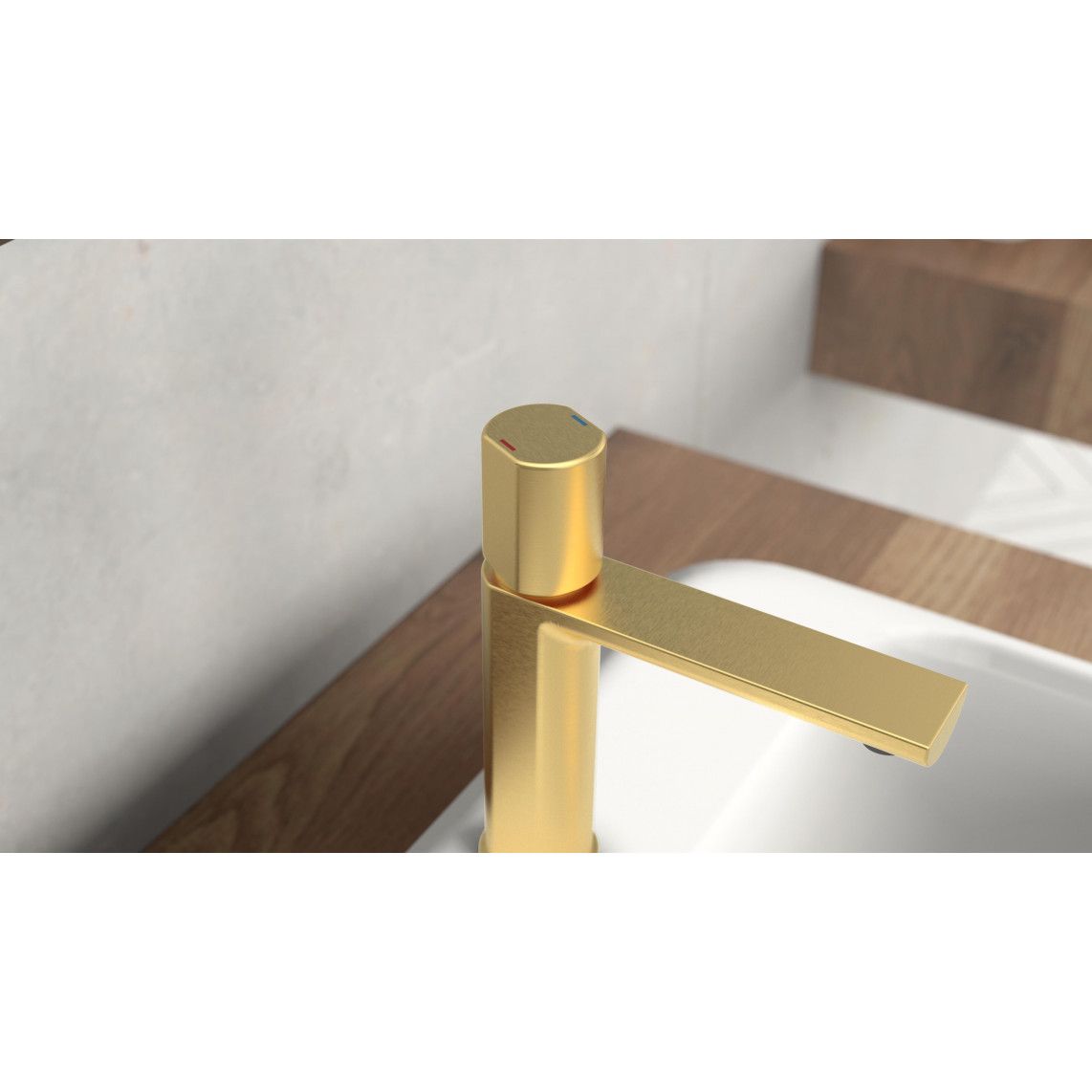 33617 NEW York Wash basin mixer, gold matt vue 8