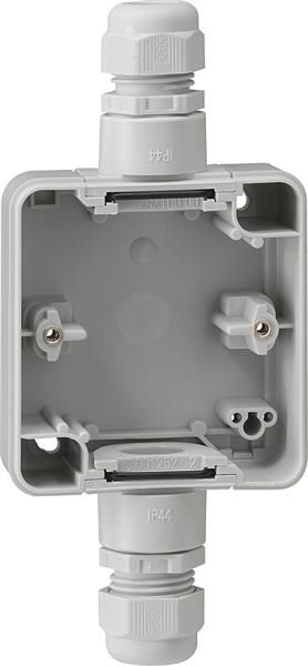 Partie inférieure de boîtier 1 x Gris avec 2 x M20