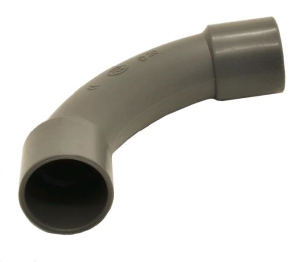Coude 16mm pour conduite rigide en PVC - Gris Fonçé Ral 7037