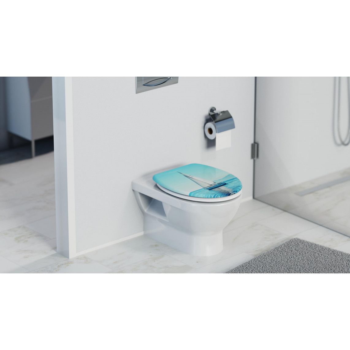 82148 Duroplast Toilet seat SAILING, with soft close vue 10