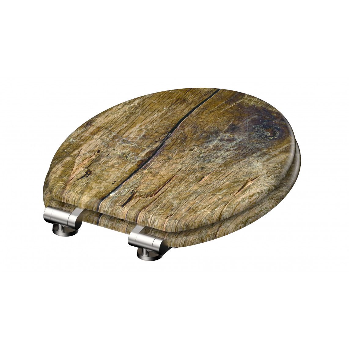 80124 MDF Toilet seat SOLID WOOD, with soft close vue 5