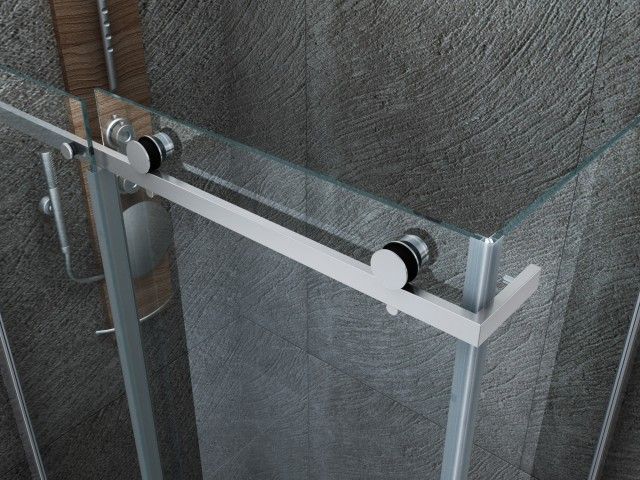 ALONI CABINE DE DOUCHE – PORTE COULISSANTE ET PAROI LATÉRALE - 900X1200X1950MM - CHROME-VERRE CLAIR vue 5