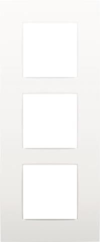 Plaque triple verticale entraxe 60mm White
