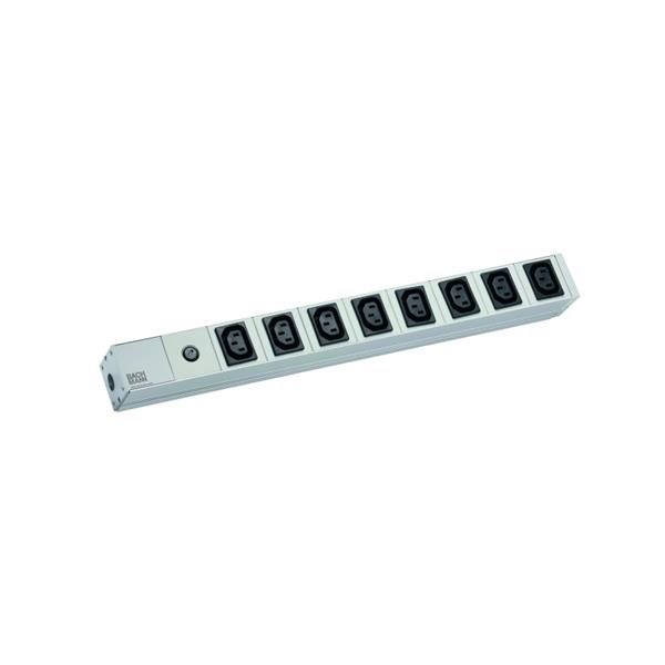 19 1HE 8 x IEC 1 x fuse 10A 2m IEC