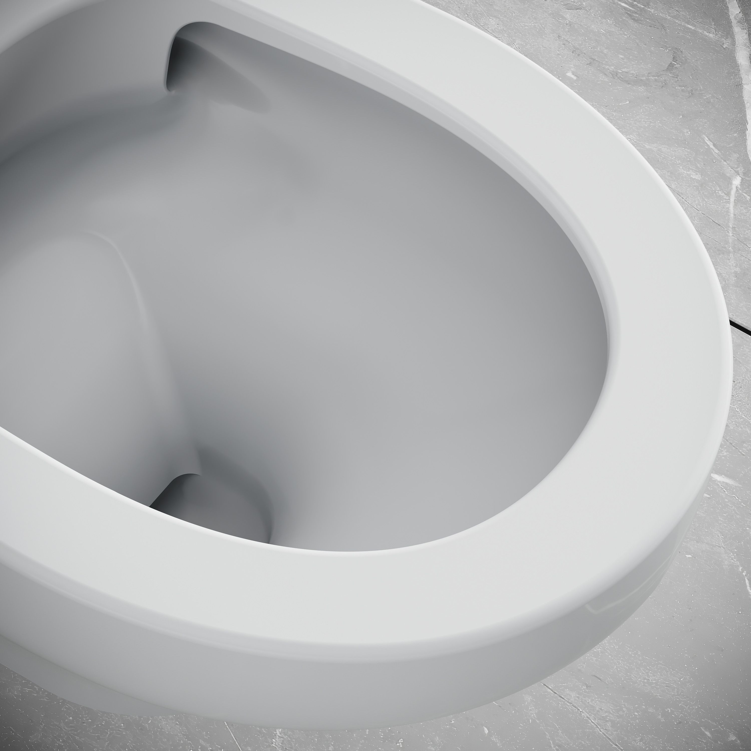 CREAVIT NESS WC SUSPENDU - TORNADO FLUSH - SANS BRIDE - SANS ABATTANT WC - BLANC BRILLANT vue 3
