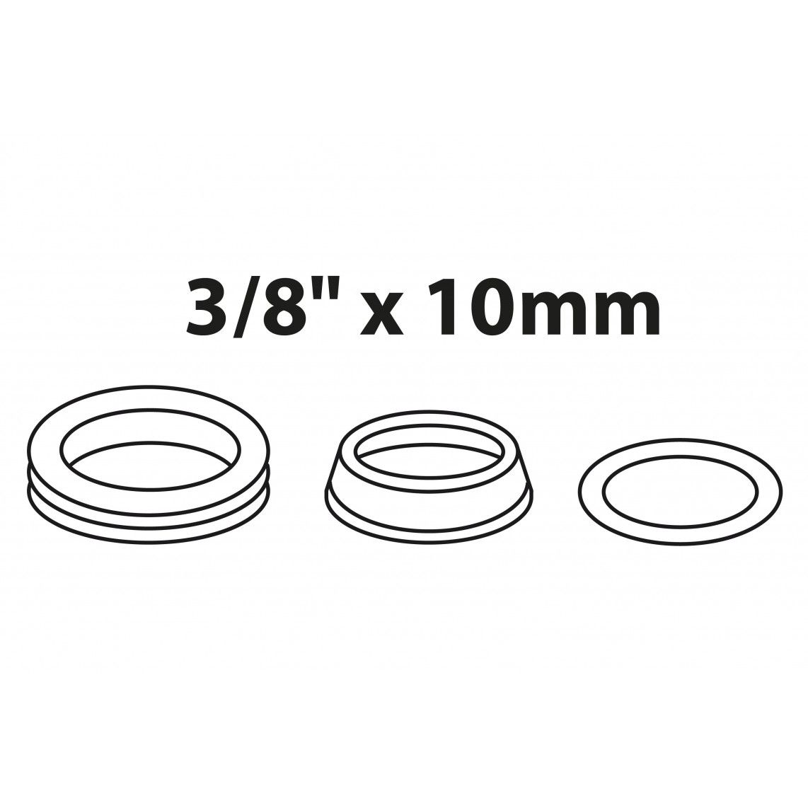 986254748 Assortiment pakkingen, 3/8" x 10 mmQ, voor knelfitting (Set 1x3) vue 2