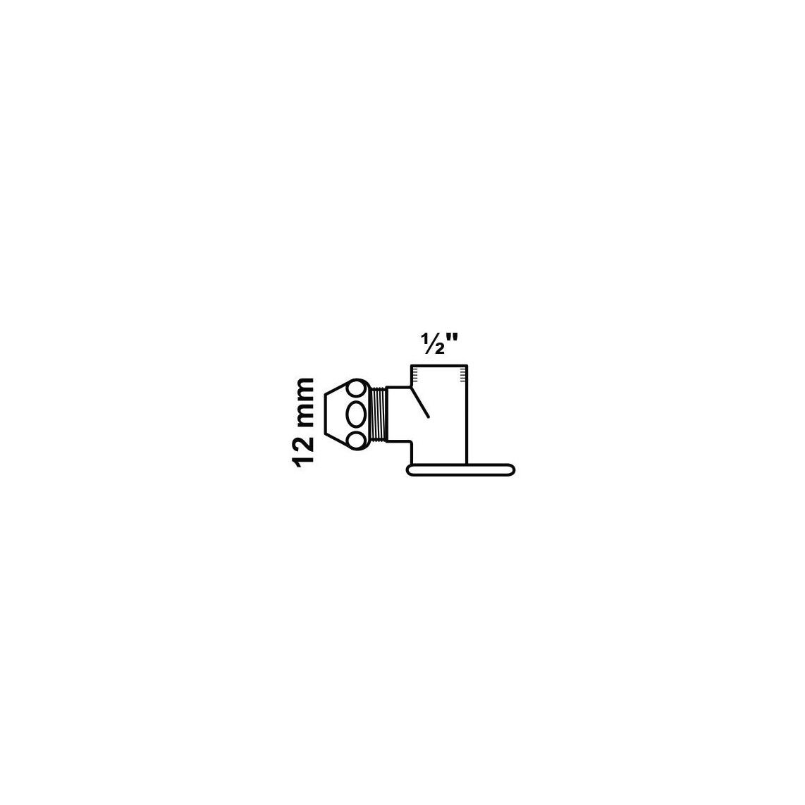 989127148 MS knelfitting-wandplaat, chroom, 1/2"BI x 12 mmQ vue 2