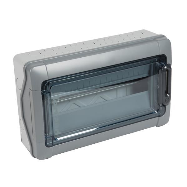 Coffret étanche 1 x 18 modules avec bornier - IP65 - Plexo