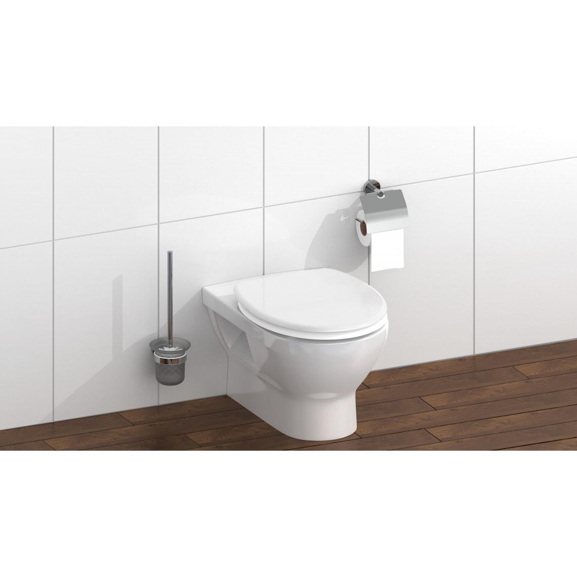 82100 abattant WC en Duroplast WHITE, avec frein de chute vue 8